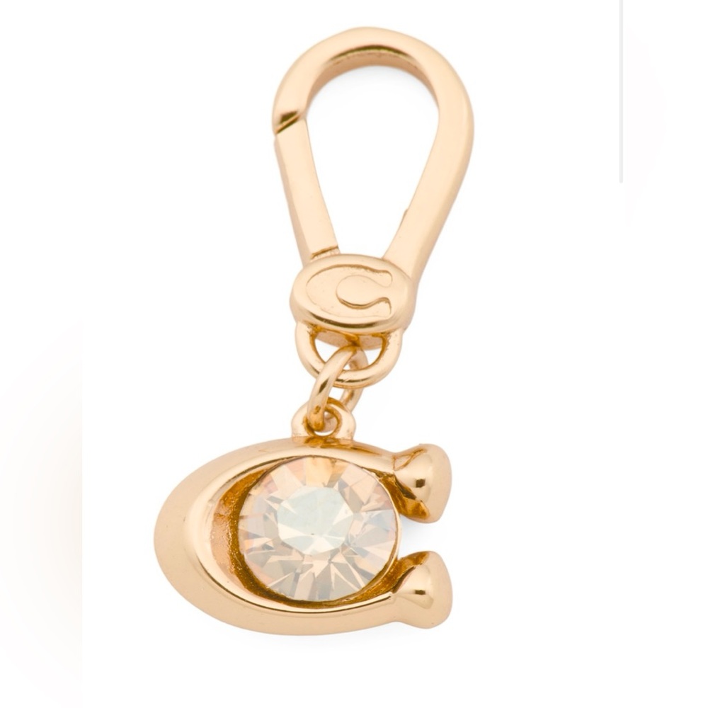 Coach Gold Brooch with Crystal Accent